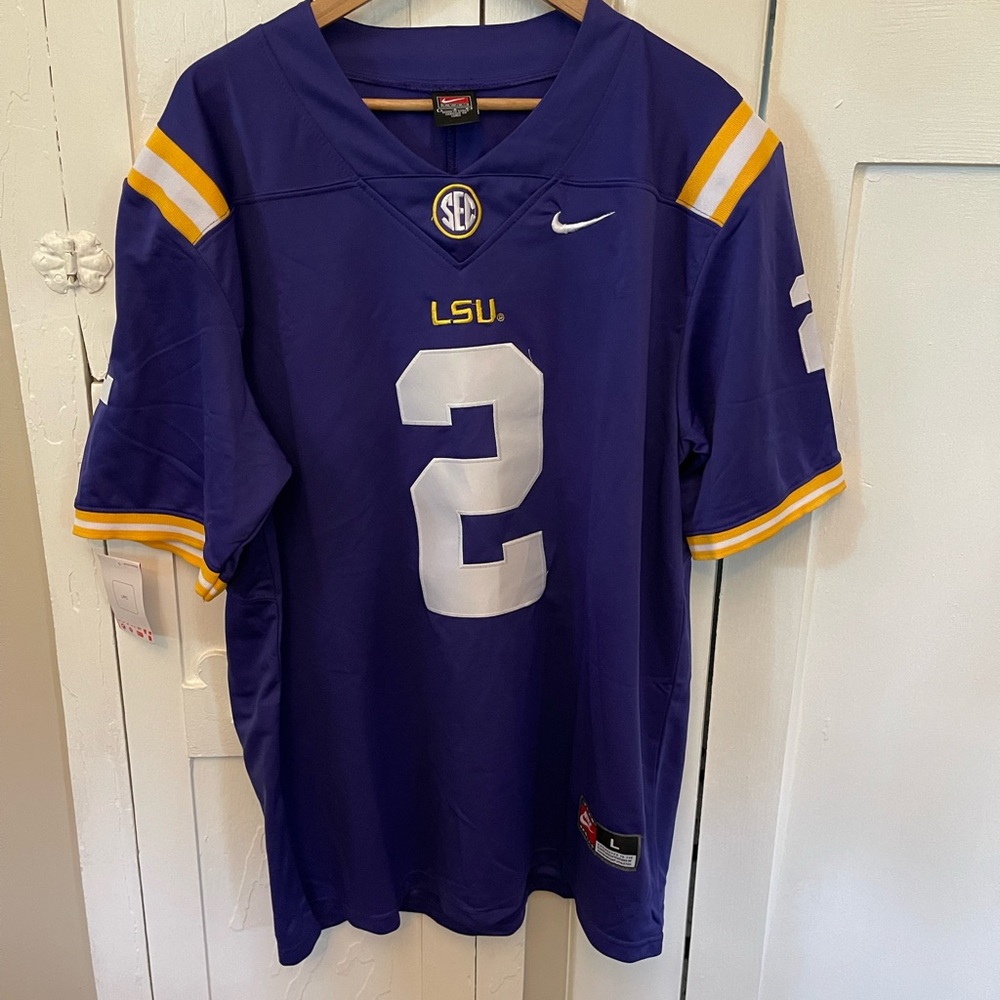 NWT Nike LSU Purple and Yellow Football Jersey